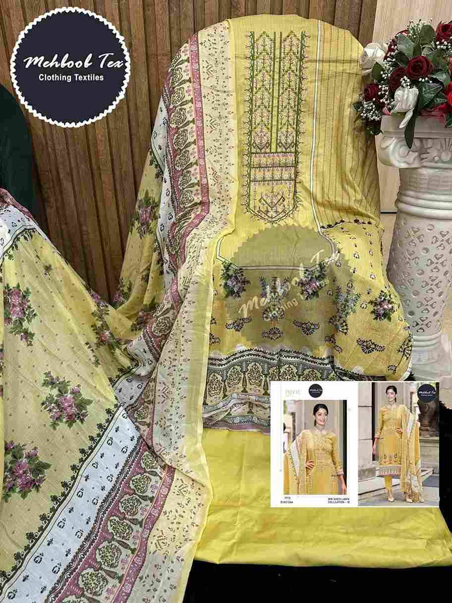 Bin Shed Lawn Collection Vol-10 By Mehboob Tex 1364 To 1366 Series Beautiful Pakistani Suits Colorful Stylish Fancy Casual Wear & Ethnic Wear Pure Cotton Dresses At Wholesale Price