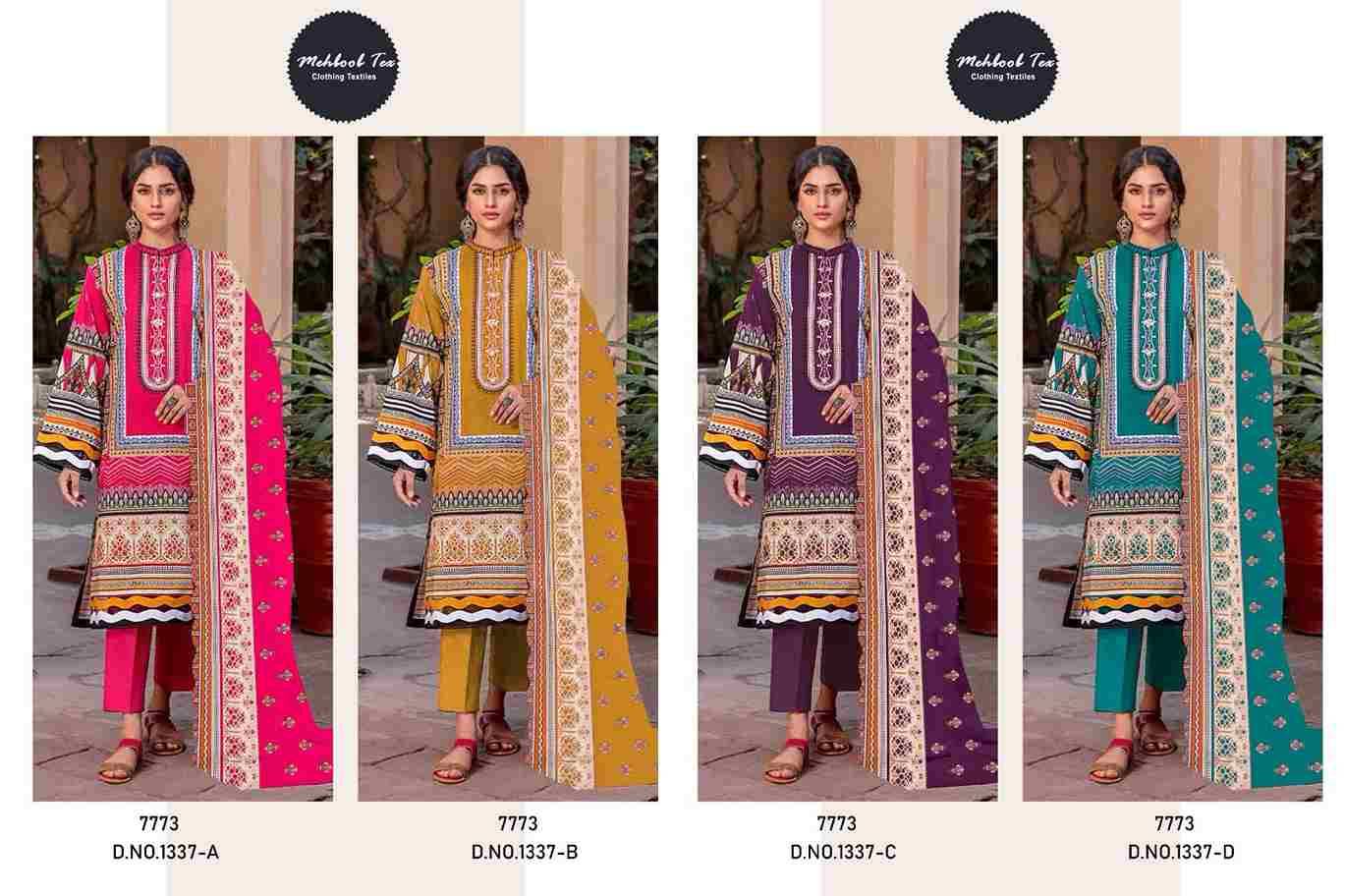 Mehboob Tex Hit Design 1337 Colours By Mehboob Tex 1337-A To 1337-D Series Beautiful Pakistani Suits Colorful Stylish Fancy Casual Wear & Ethnic Wear Pure Lawn Dresses At Wholesale Price