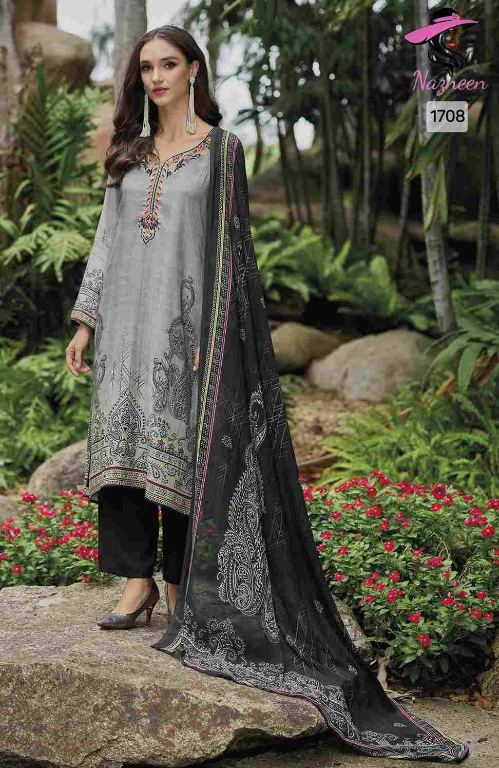 Minali By Nazneen 1706 To 1711 Series Beautiful Festive Suits Stylish Fancy Colorful Casual Wear & Ethnic Wear Pure Viscose Muslin Print Dresses At Wholesale Price