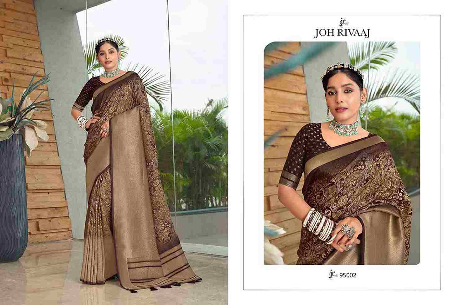 Jaimee Vol-950 By Joh Rivaaj 95001 To 95008 Series Indian Traditional Wear Collection Beautiful Stylish Fancy Colorful Party Wear & Occasional Wear Silk Sarees At Wholesale Price