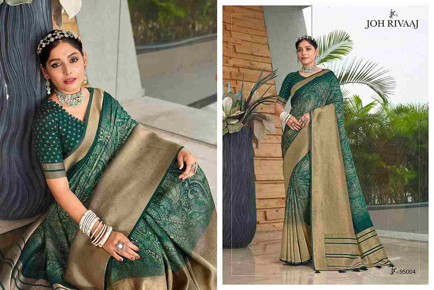 Jaimee Vol-950 By Joh Rivaaj 95001 To 95008 Series Indian Traditional Wear Collection Beautiful Stylish Fancy Colorful Party Wear & Occasional Wear Silk Sarees At Wholesale Price