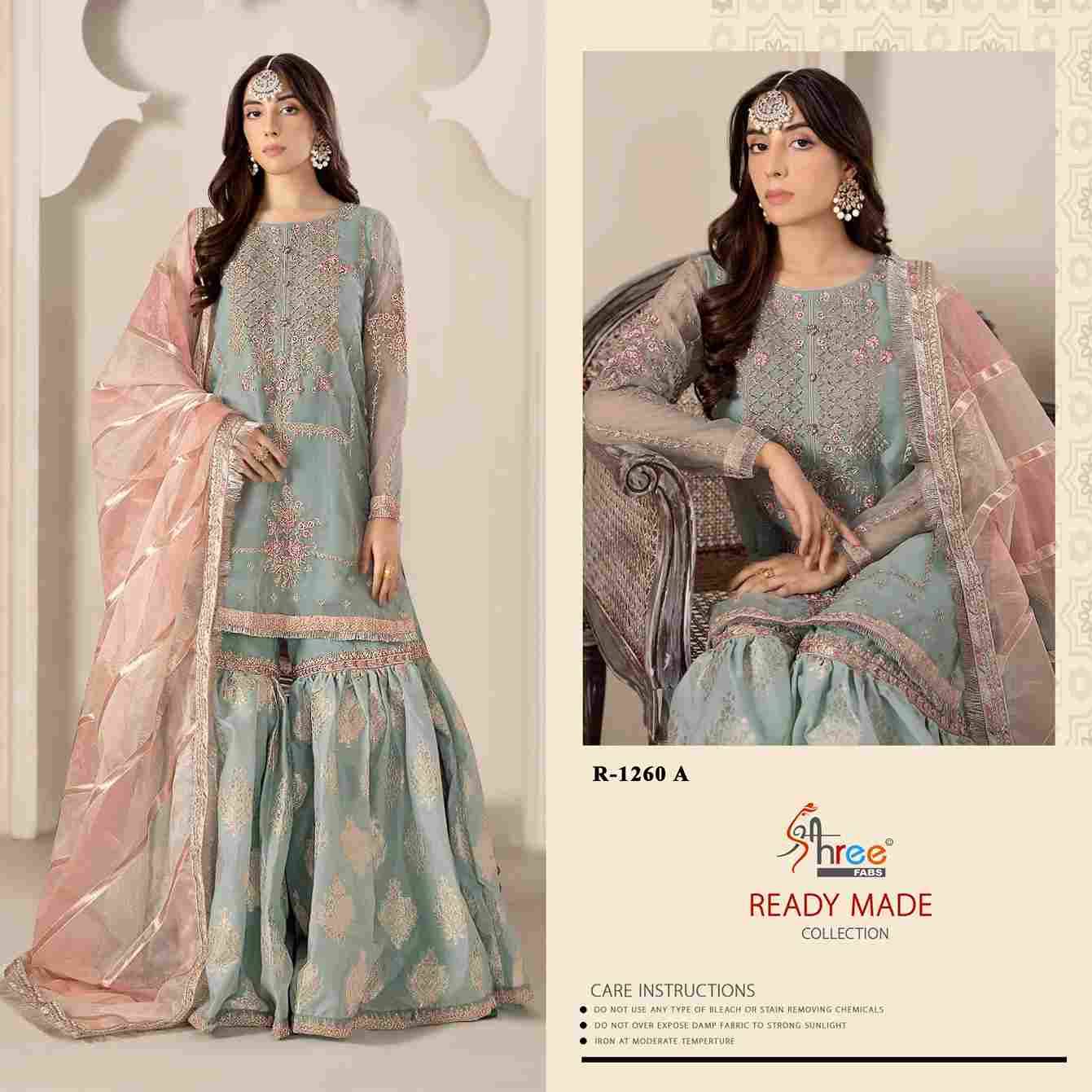 Shree Fabs Hit Design R-1260 Colours By Shree Fabs R-1260-A To R-1260-D Series Beautiful Pakistani Suits Stylish Fancy Colorful Party Wear & Occasional Wear Pure Organza Embroidered Dresses At Wholesale Price