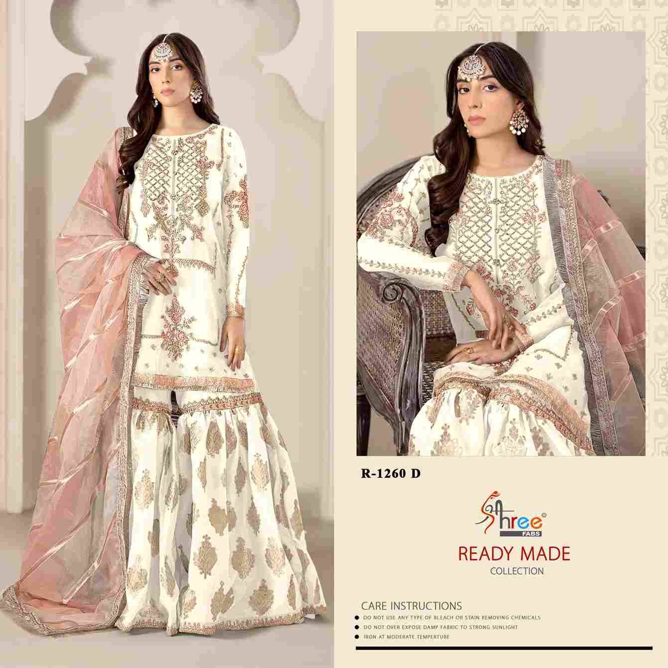 Shree Fabs Hit Design R-1260 Colours By Shree Fabs R-1260-A To R-1260-D Series Beautiful Pakistani Suits Stylish Fancy Colorful Party Wear & Occasional Wear Pure Organza Embroidered Dresses At Wholesale Price