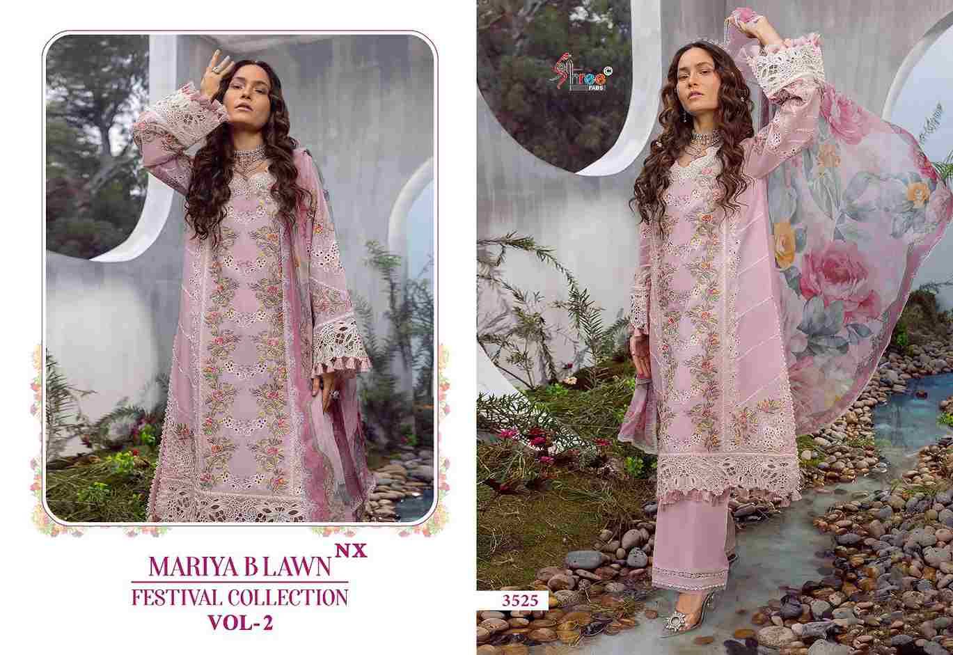 Mariya B Lawn Festival Collection Vol-2 Nx By Shree Fabs 3524 To 3526 Series Designer Pakistani Suits Beautiful Stylish Fancy Colorful Party Wear & Occasional Wear Pure Lawn Cotton Print Embroidered Dresses At Wholesale Price