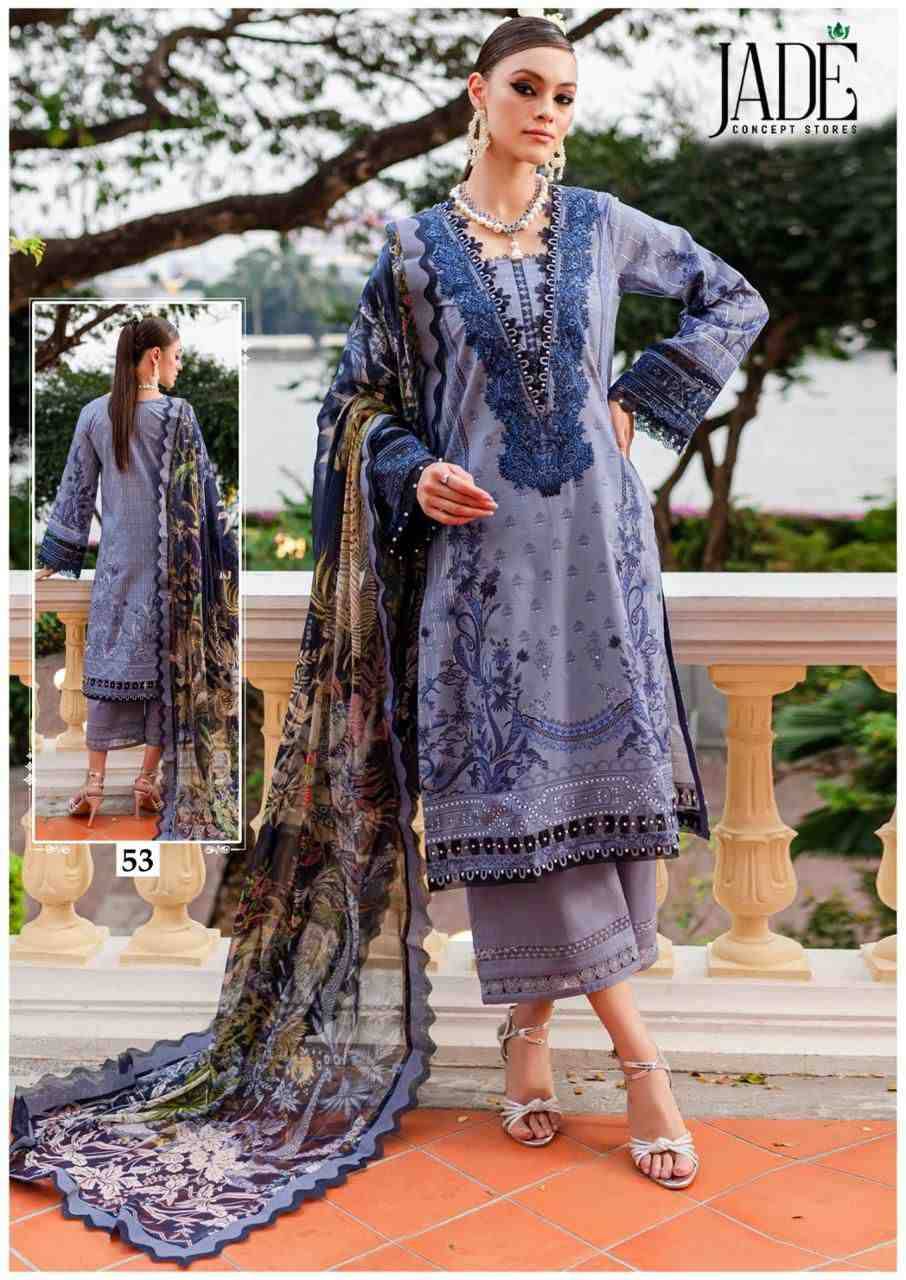 Chevron Vol-6 By Jade 51 To 56 Series Beautiful Festive Suits Stylish Fancy Colorful Casual Wear & Ethnic Wear Lawn Cotton Print Dresses At Wholesale Price