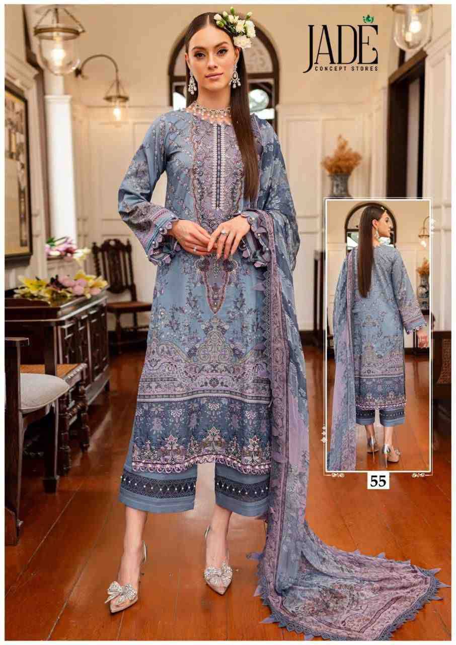 Chevron Vol-6 By Jade 51 To 56 Series Beautiful Festive Suits Stylish Fancy Colorful Casual Wear & Ethnic Wear Lawn Cotton Print Dresses At Wholesale Price