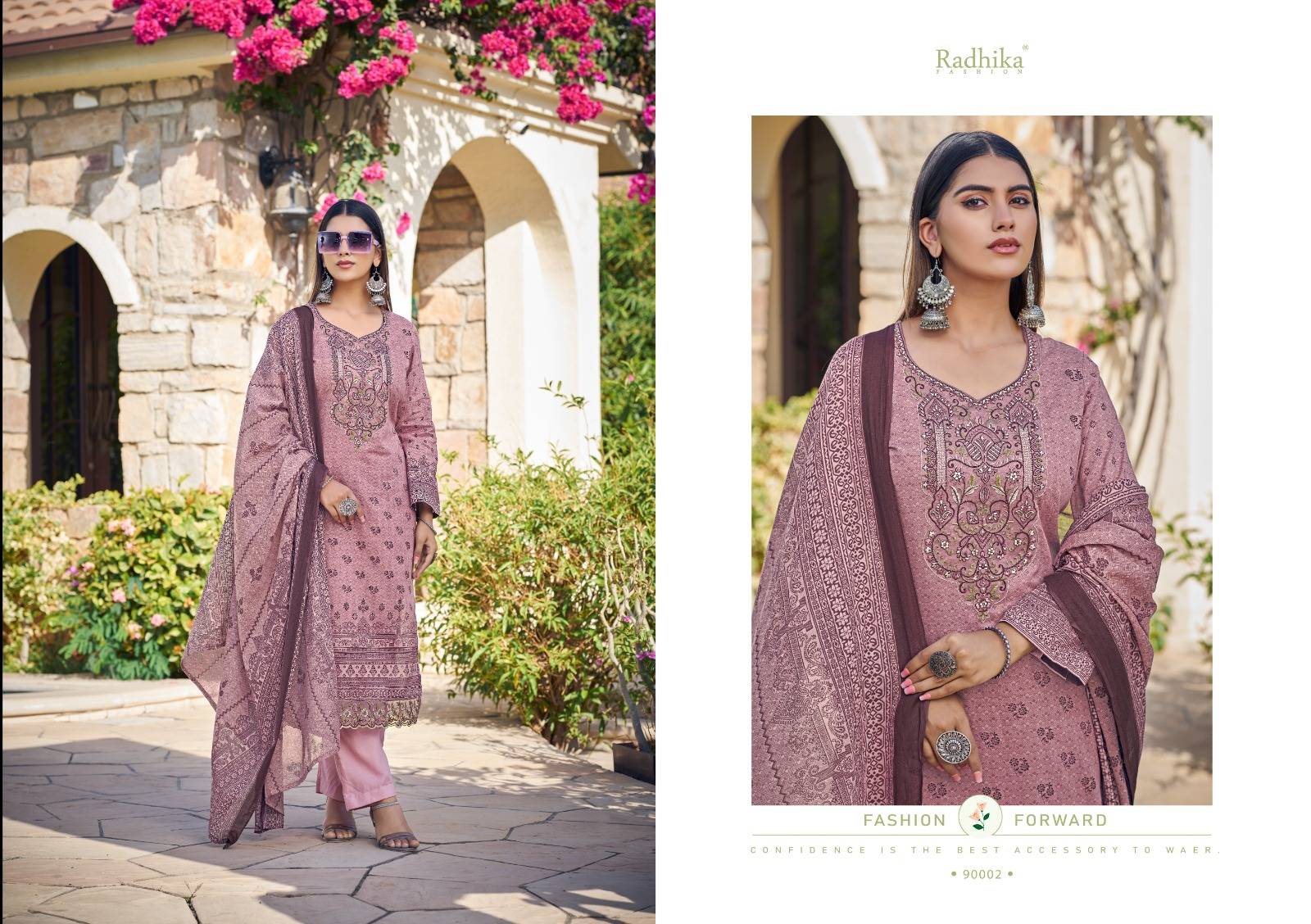 Ariaa By Azara 90001 To 90006 Series Beautiful Festive Suits Stylish Fancy Colorful Casual Wear & Ethnic Wear Cambric Cotton Print Dresses At Wholesale Price