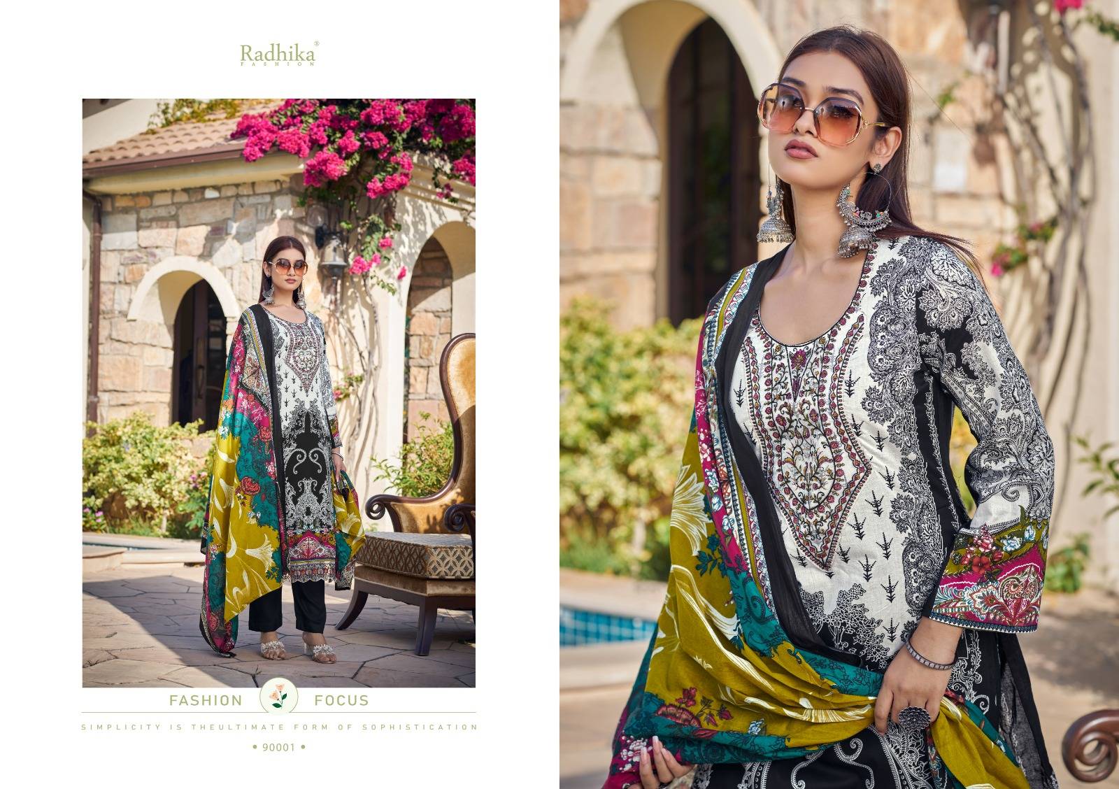 Ariaa By Azara 90001 To 90006 Series Beautiful Festive Suits Stylish Fancy Colorful Casual Wear & Ethnic Wear Cambric Cotton Print Dresses At Wholesale Price