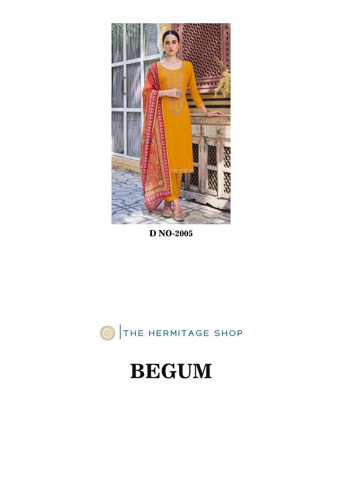 Begum By The Hermitage Shop 2001 To 2005 Series Beautiful Festive Suits Stylish Fancy Colorful Casual Wear & Ethnic Wear Pure Viscose Rayon Cotton Print Dresses At Wholesale Price