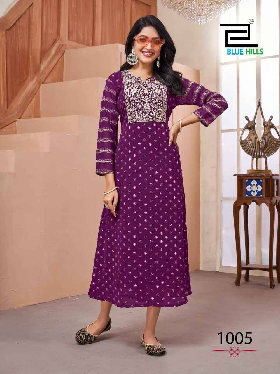 Lakme By Blue Hills 1001 To 1006 Series Designer Stylish Fancy Colorful Beautiful Party Wear & Ethnic Wear Collection Georgette With Work Kurtis At Wholesale Price