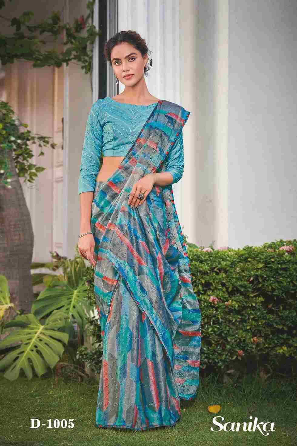 Sanika By SR 1001 To 1010 Series Indian Traditional Wear Collection Beautiful Stylish Fancy Colorful Party Wear & Occasional Wear Fancy Sarees At Wholesale Price