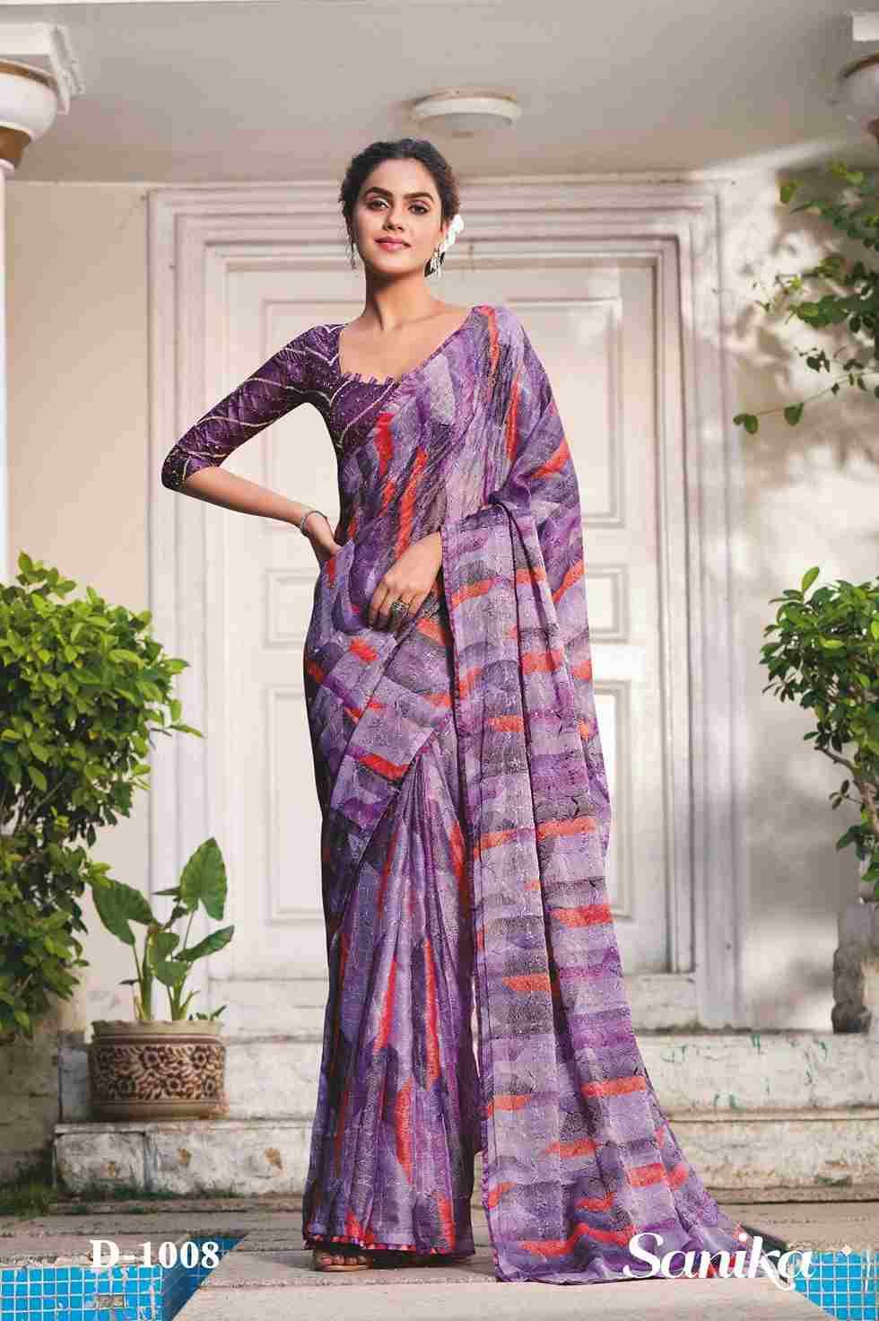 Sanika By SR 1001 To 1010 Series Indian Traditional Wear Collection Beautiful Stylish Fancy Colorful Party Wear & Occasional Wear Fancy Sarees At Wholesale Price