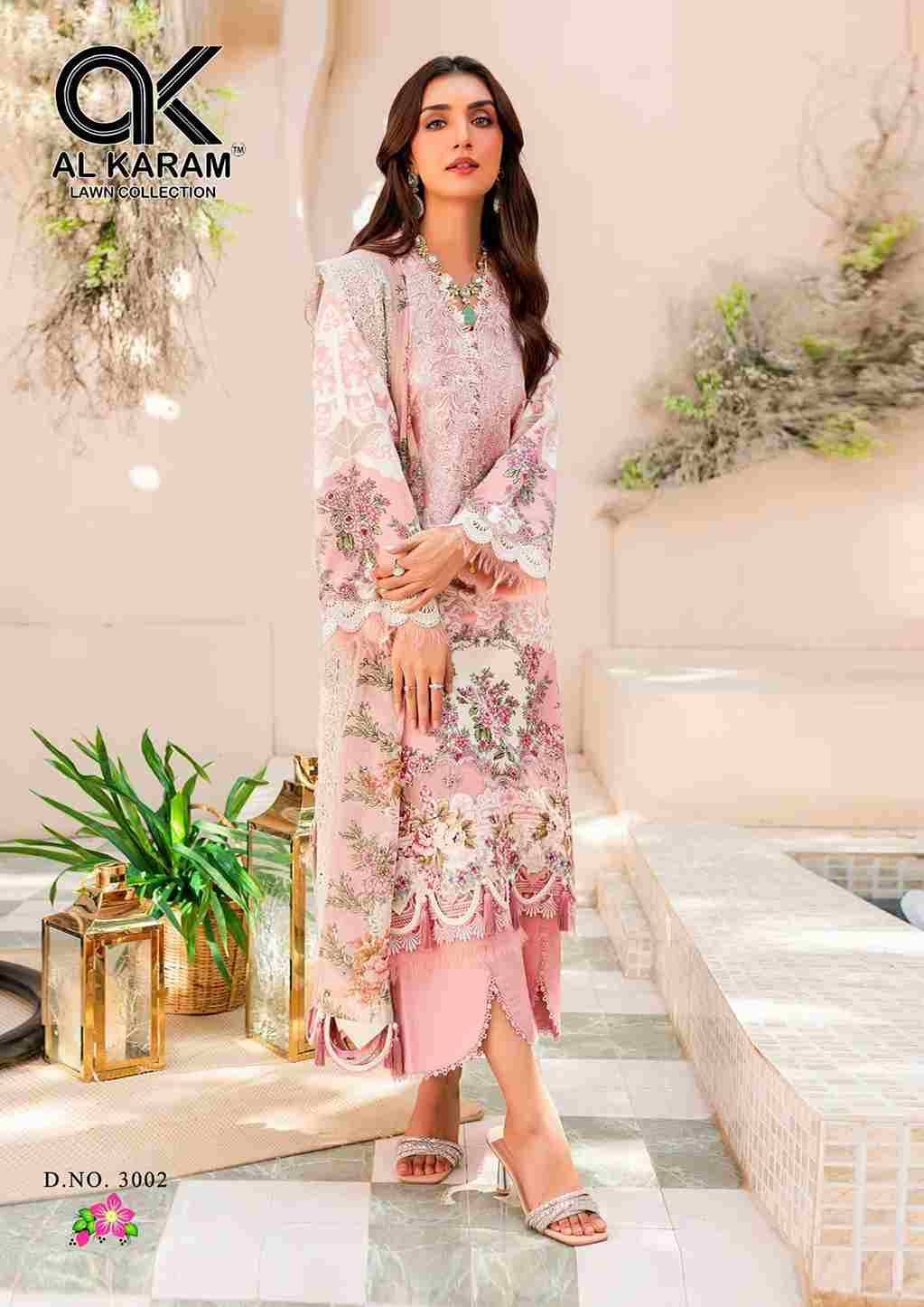 Florence Vol-3 By Al Karam Lawn Collection 3001 To 3006 Series Beautiful Pakistani Suits Stylish Fancy Colorful Casual Wear & Ethnic Wear Pure Cambric Dresses At Wholesale Price