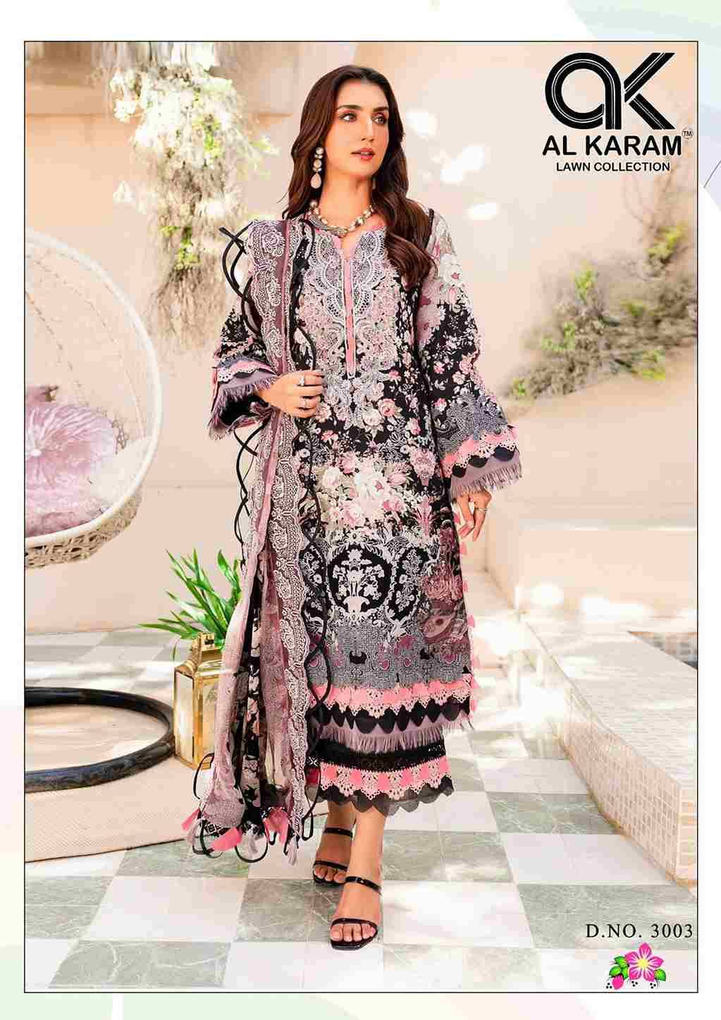 Florence Vol-3 By Al Karam Lawn Collection 3001 To 3006 Series Beautiful Pakistani Suits Stylish Fancy Colorful Casual Wear & Ethnic Wear Pure Cambric Dresses At Wholesale Price