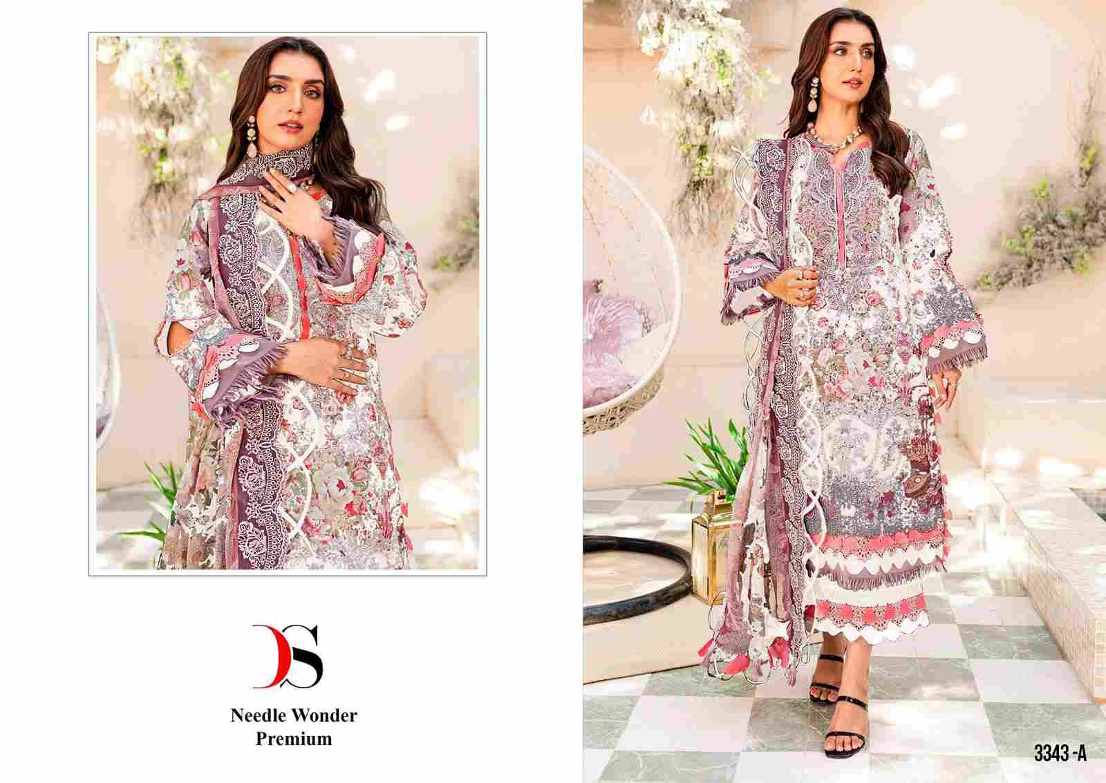 Deepsy Hit Design 3343 Colours By Deepsy Suits 3343 To 3343-C Series Designer Pakistani Suits Beautiful Fancy Stylish Colorful Party Wear & Occasional Wear Pure Cotton With Embroidery Dresses At Wholesale Price