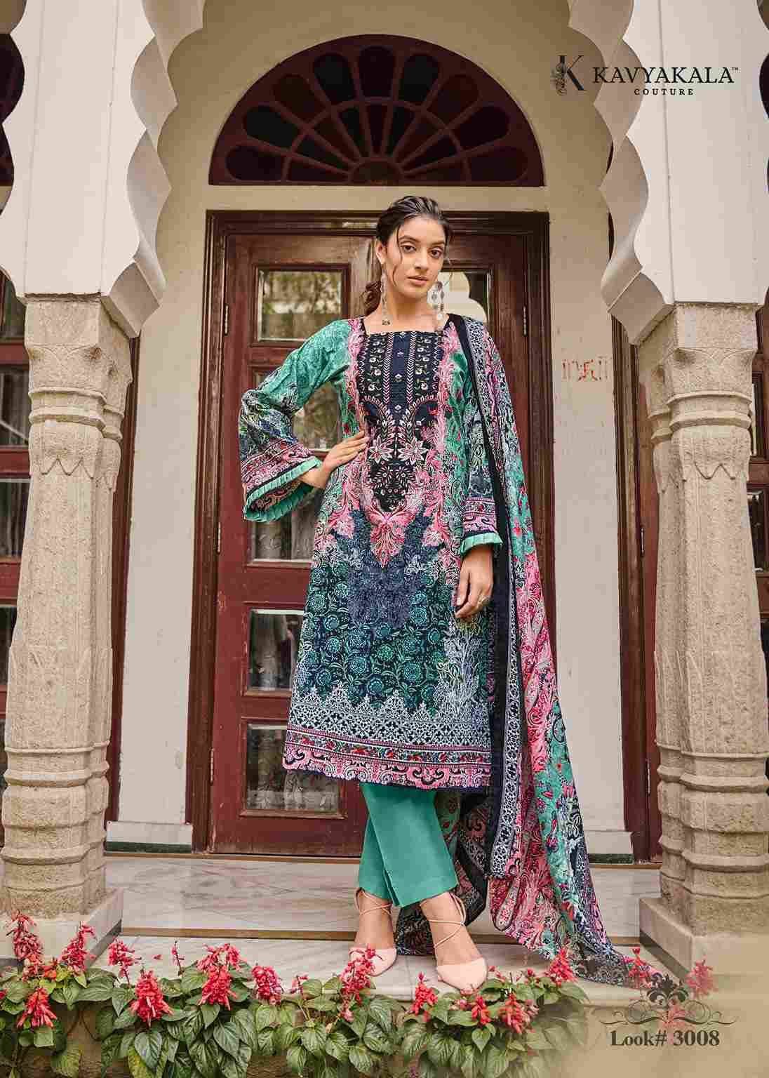 Rihaana Vol-5 By Kavyakala 3001 To 3008 Series Beautiful Festive Suits Stylish Fancy Colorful Casual Wear & Ethnic Wear Pure Cambric Print Dresses At Wholesale Price