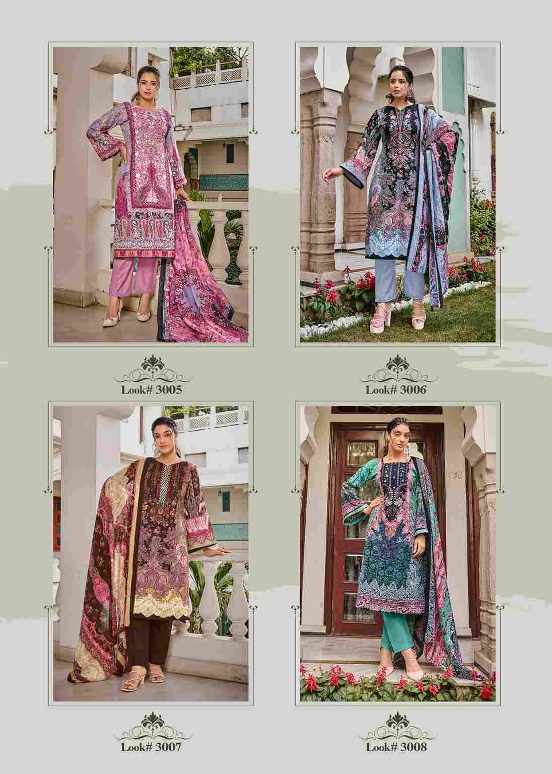 Rihaana Vol-5 By Kavyakala 3001 To 3008 Series Beautiful Festive Suits Stylish Fancy Colorful Casual Wear & Ethnic Wear Pure Cambric Print Dresses At Wholesale Price