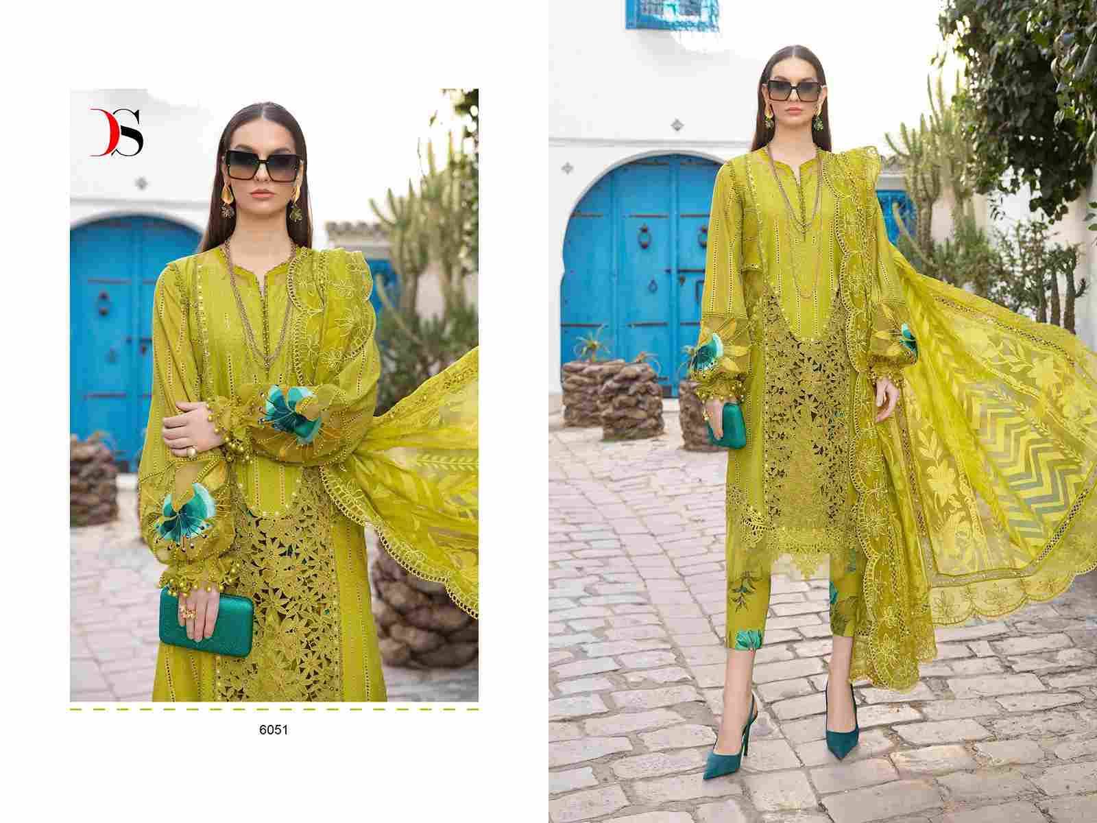 Maria.B. Voyage Lawn-24 By Deepsy Suits 6051 To 6056 Series Designer Pakistani Suits Beautiful Fancy Stylish Colorful Party Wear & Occasional Wear Pure Cotton With Embroidery Dresses At Wholesale Price