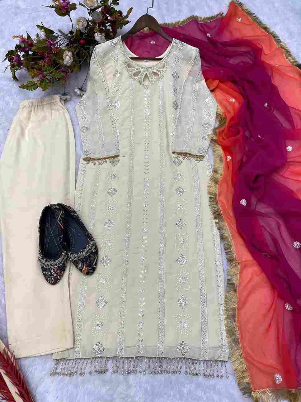 L-1837 By Fashid Wholesale Beautiful Stylish Suits Fancy Colorful Casual Wear & Ethnic Wear & Ready To Wear Faux Georgette Dresses At Wholesale Price