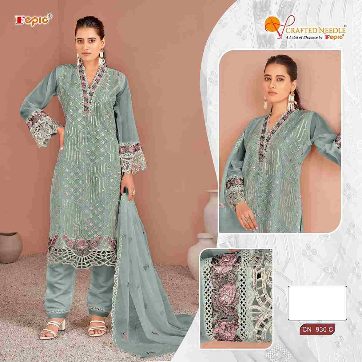 Fepic 930 Colours By Fepic 930-A To 930-C Series Beautiful Pakistani Suits Colorful Stylish Fancy Casual Wear & Ethnic Wear Organza Embroidered Dresses At Wholesale Price