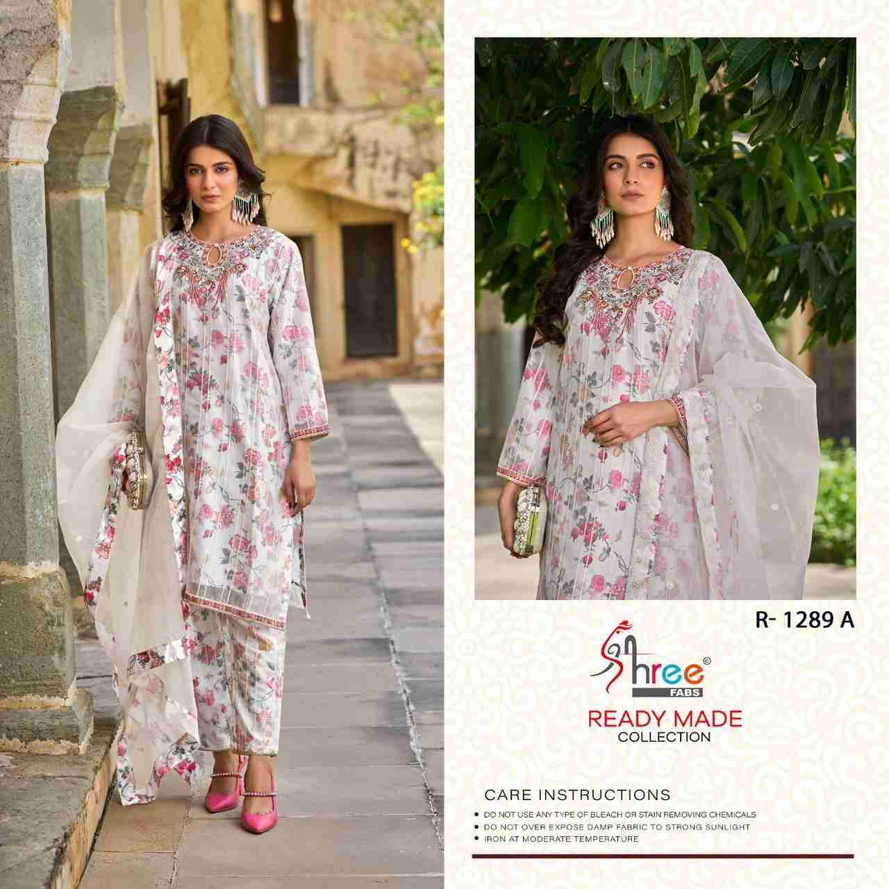 Shree Fabs Hit Design R-1289 Colours By Shree Fabs R-1289-A To R-1289-D Series Beautiful Pakistani Suits Stylish Fancy Colorful Party Wear & Occasional Wear Organza Embroidered Dresses At Wholesale Price
