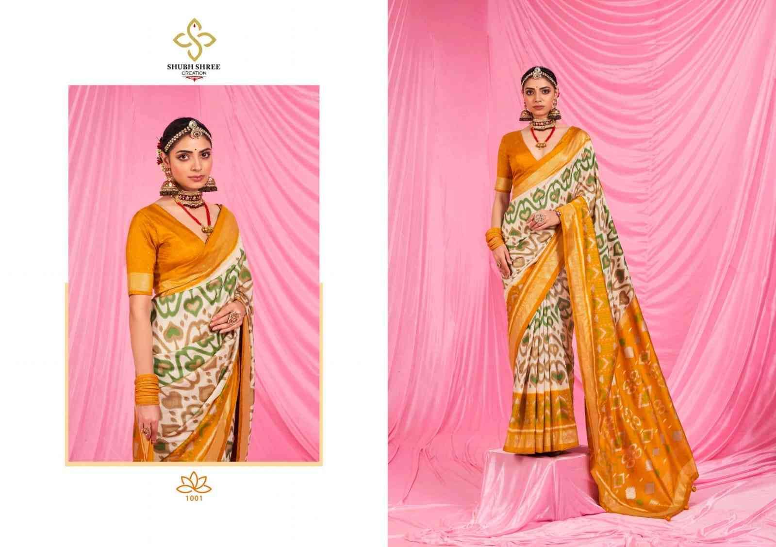 Parnikam By Shubh Shree 1001 To 1012 Series Indian Traditional Wear Collection Beautiful Stylish Fancy Colorful Party Wear & Occasional Wear Patola Silk Sarees At Wholesale Price