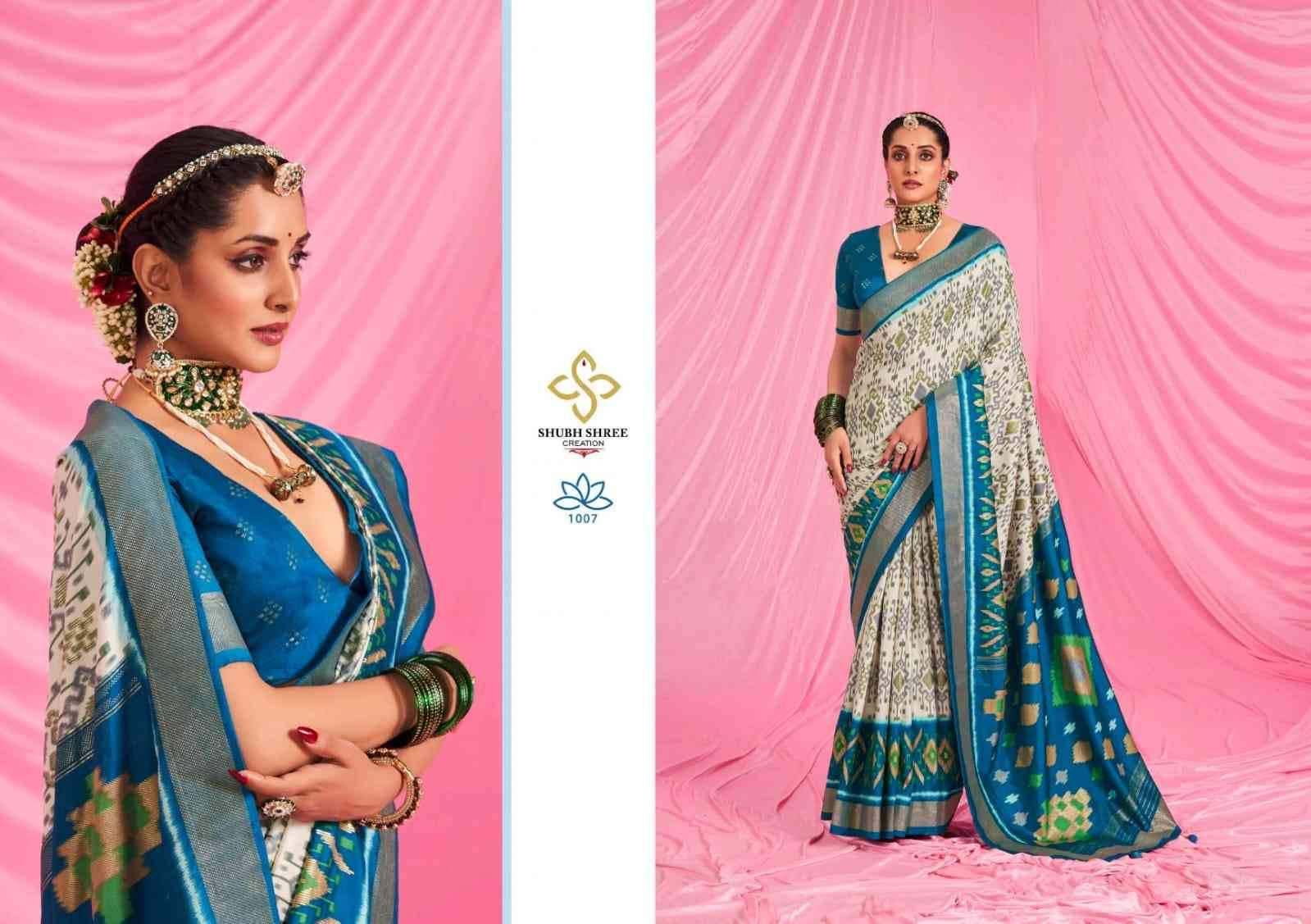 Parnikam By Shubh Shree 1001 To 1012 Series Indian Traditional Wear Collection Beautiful Stylish Fancy Colorful Party Wear & Occasional Wear Patola Silk Sarees At Wholesale Price