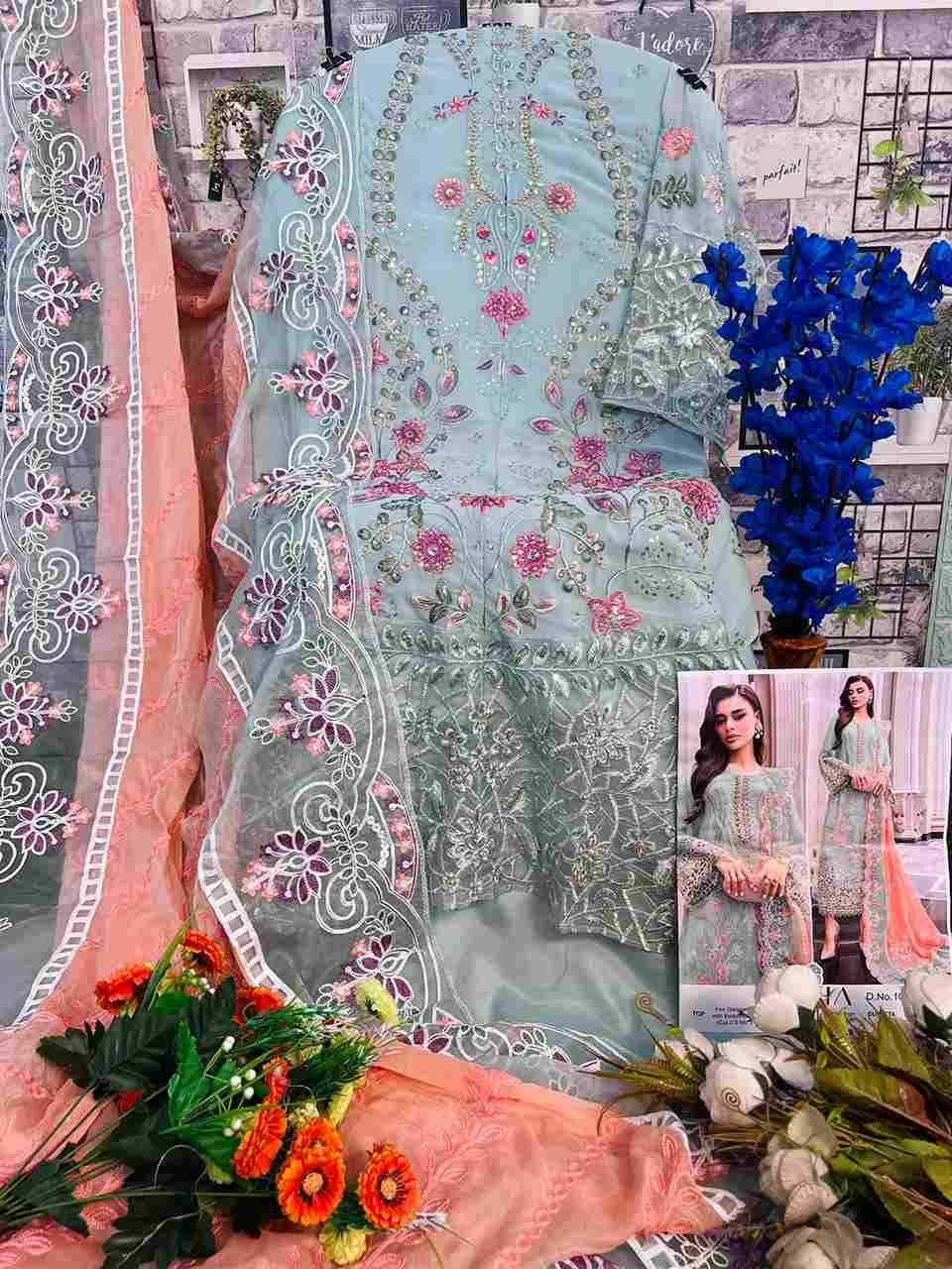 Zaha-10231 By Zaha Designer Pakistani Suits Beautiful Stylish Fancy Colorful Party Wear & Occasional Wear Faux Georgette Embroidered Dresses At Wholesale Price