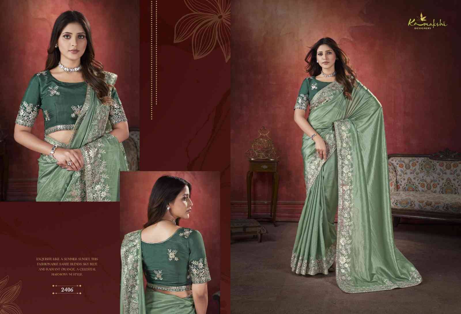 Aza By Kamakshi 2401 To 2409 Series Bridal Wear Collection Beautiful Stylish Colorful Fancy Party Wear & Occasional Wear Satin Silk Lehengas At Wholesale Price