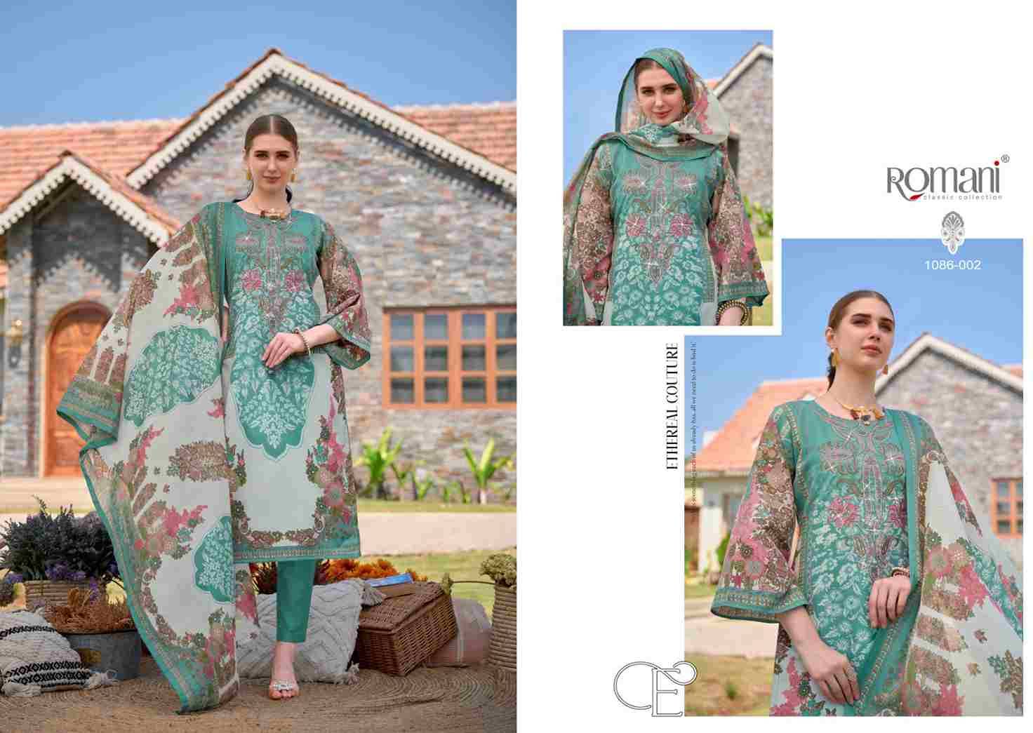 Aarzu Vol-3 By Romani 1086-001 To 1086-010 Series Beautiful Festive Suits Stylish Fancy Colorful Casual Wear & Ethnic Wear Pure Cotton Print Dresses At Wholesale Price