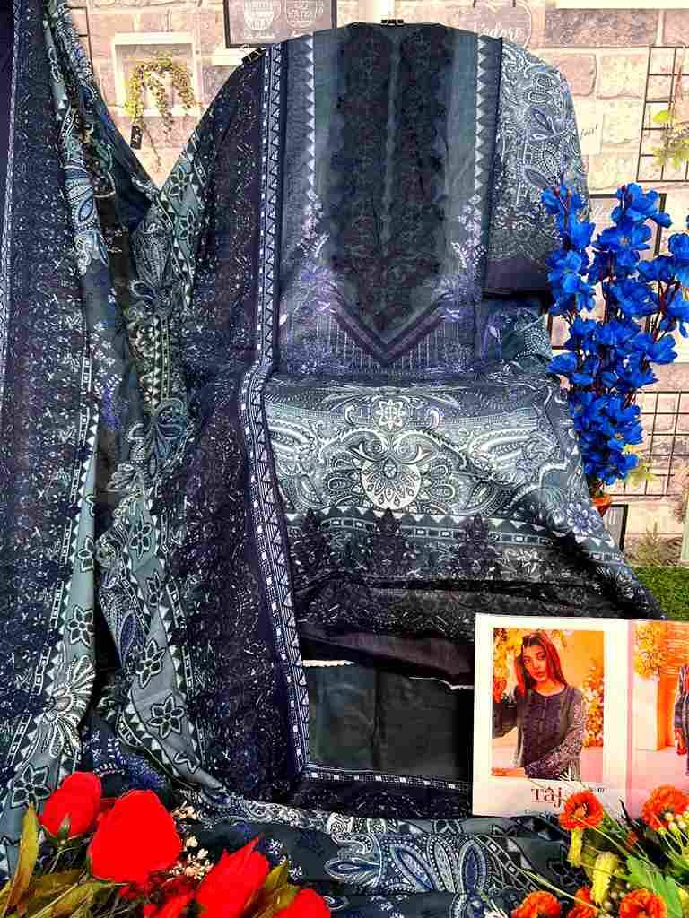 Taj Hit Design 477 By Taj Creation Beautiful Pakistani Suits Colorful Stylish Fancy Casual Wear & Ethnic Wear Pure Cotton Print With Embroidered Dresses At Wholesale Price