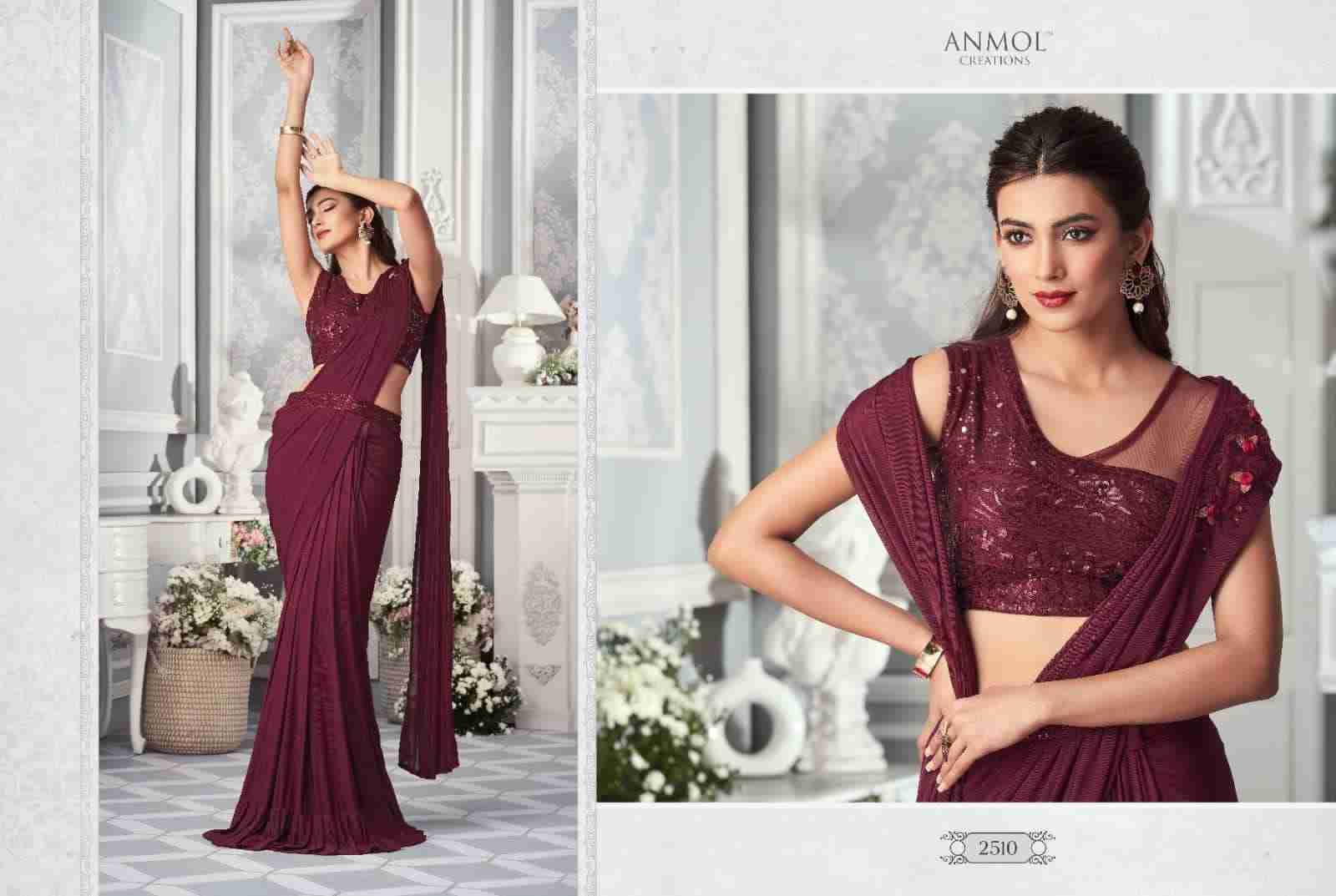 Innara Vol-4 By Anmol Creation 2501 To 2511 Series Indian Traditional Wear Collection Beautiful Stylish Fancy Colorful Party Wear & Occasional Wear Lycra Sarees At Wholesale Price