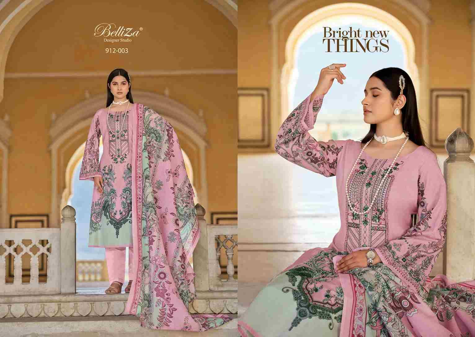 Naira Vol-49 By Belliza 912-001 To 912-008 Series Beautiful Festive Suits Stylish Fancy Colorful Casual Wear & Ethnic Wear Pure Cotton Print Dresses At Wholesale Price