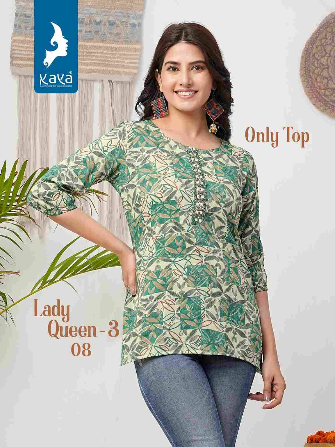 Lady Queen Vol-3 By Kaya 01 To 08 Series Designer Stylish Fancy Colorful Beautiful Party Wear & Ethnic Wear Collection Capsule Print Tops At Wholesale Price