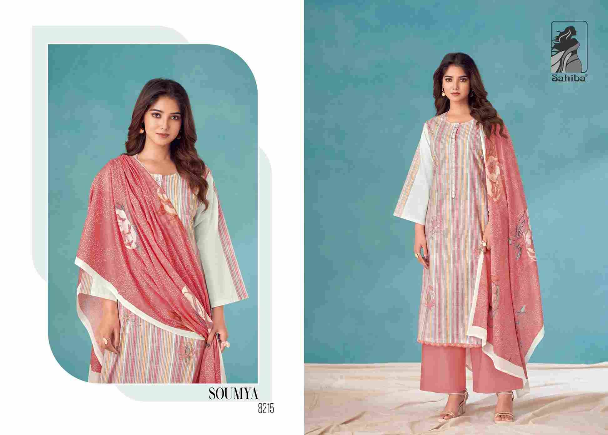 Soumya By Sahiba Fabrics Beautiful Festive Suits Colorful Stylish Fancy Casual Wear & Ethnic Wear Pure Cotton Lawn Print Dresses At Wholesale Price