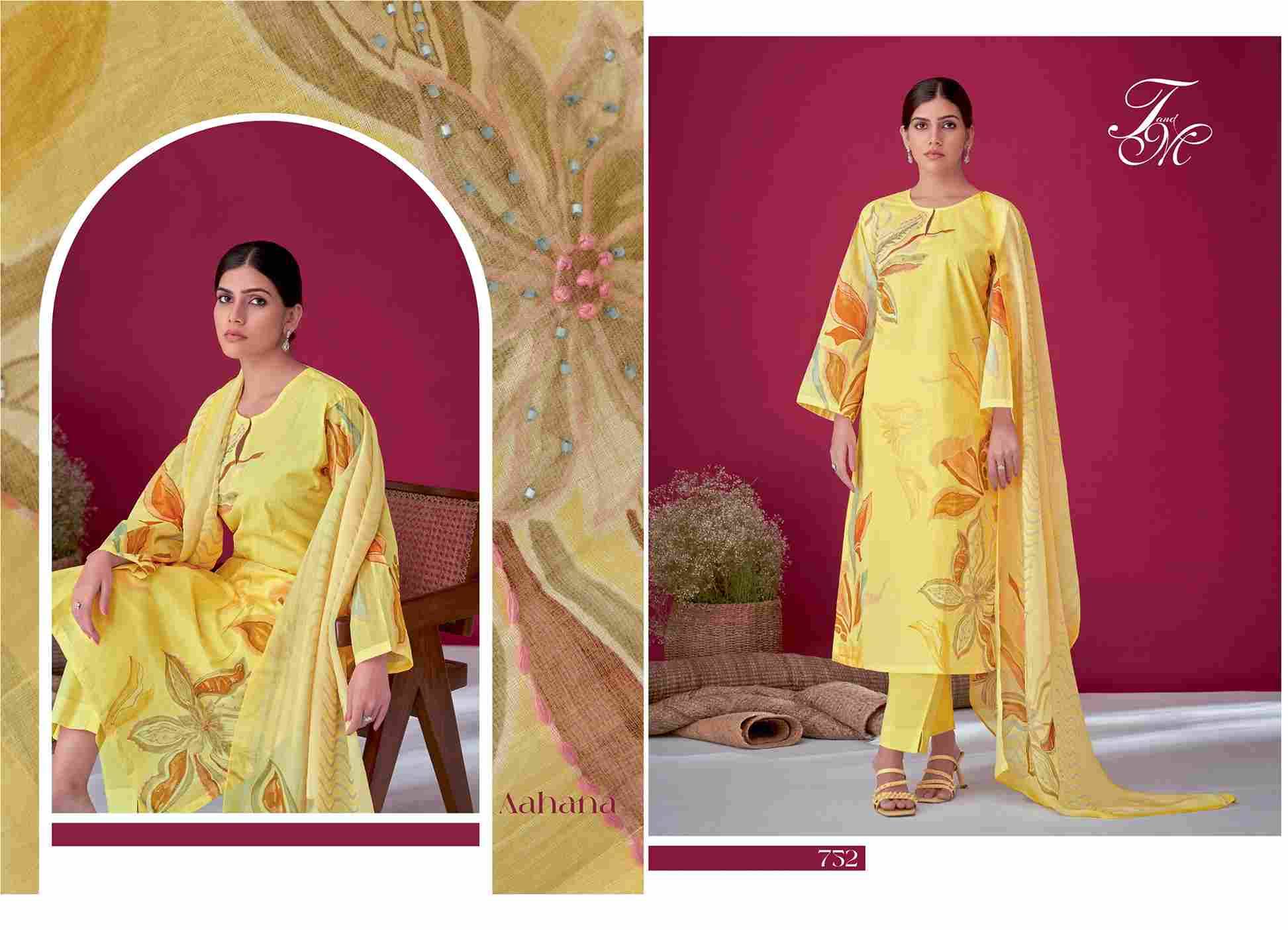 Aahana By T And M Designer Studio Beautiful Festive Suits Colorful Stylish Fancy Casual Wear & Ethnic Wear Pure Cotton Lawn Print Dresses At Wholesale Price