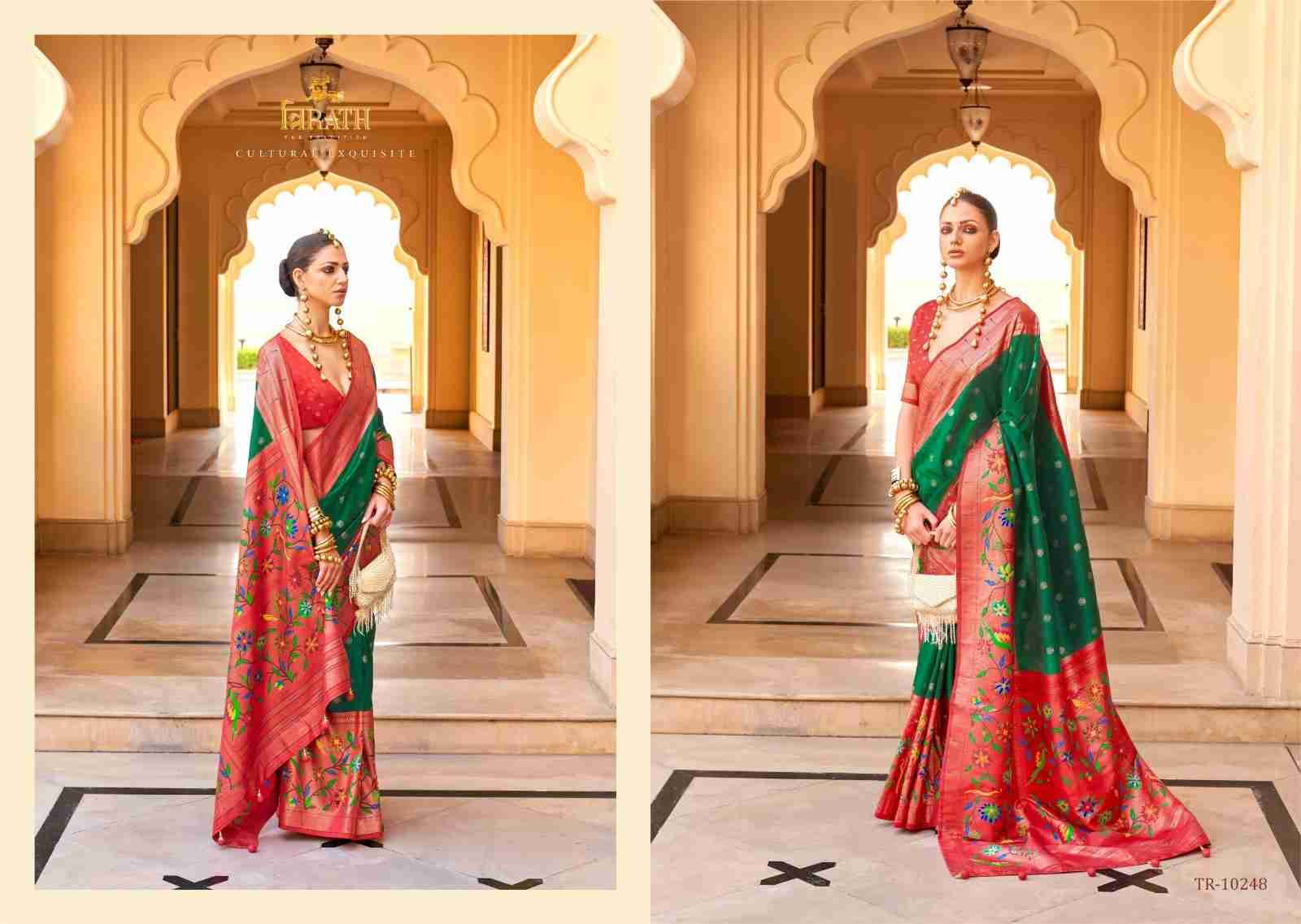 Swastik By Trirath 10248 To 10256 Series Indian Traditional Wear Collection Beautiful Stylish Fancy Colorful Party Wear & Occasional Wear Pure Silk Sarees At Wholesale Price