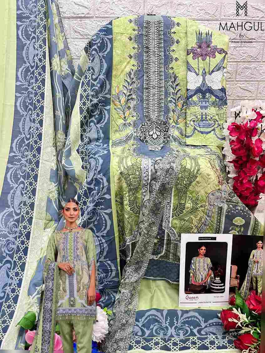 Queen Court Vol-3 By Mahgul 3001 To 3004 Series Designer Pakistani Suits Beautiful Stylish Fancy Colorful Party Wear & Occasional Wear Lawn Cotton Dresses At Wholesale Price