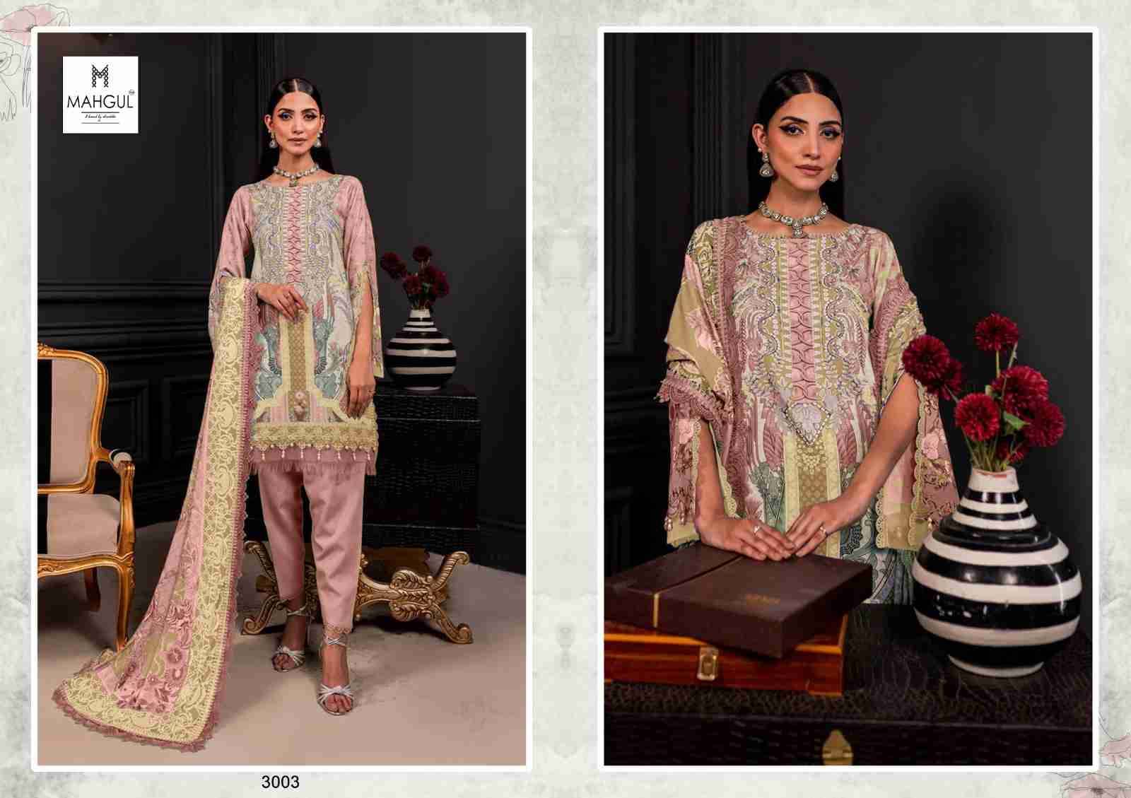 Queen Court Vol-3 By Mahgul 3001 To 3004 Series Designer Pakistani Suits Beautiful Stylish Fancy Colorful Party Wear & Occasional Wear Lawn Cotton Dresses At Wholesale Price