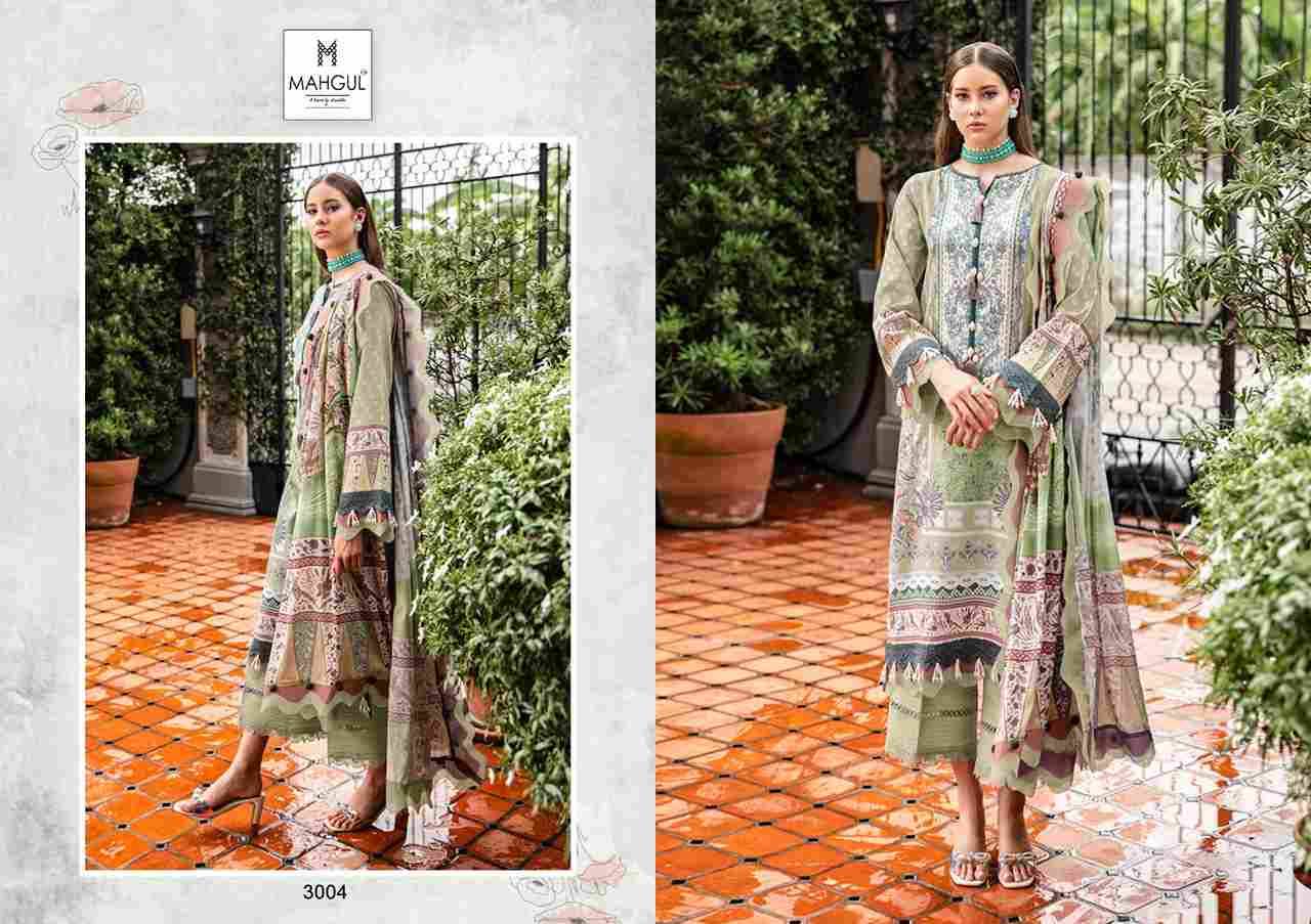 Queen Court Vol-3 By Mahgul 3001 To 3004 Series Designer Pakistani Suits Beautiful Stylish Fancy Colorful Party Wear & Occasional Wear Lawn Cotton Dresses At Wholesale Price