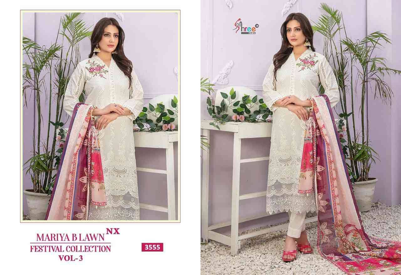 Mariya B Lawn Festival Collection Vol-3 Nx By Shree Fabs 3552 To 3555 Series Designer Pakistani Suits Beautiful Stylish Fancy Colorful Party Wear & Occasional Wear Pure Lawn Cotton Print Embroidered Dresses At Wholesale Price