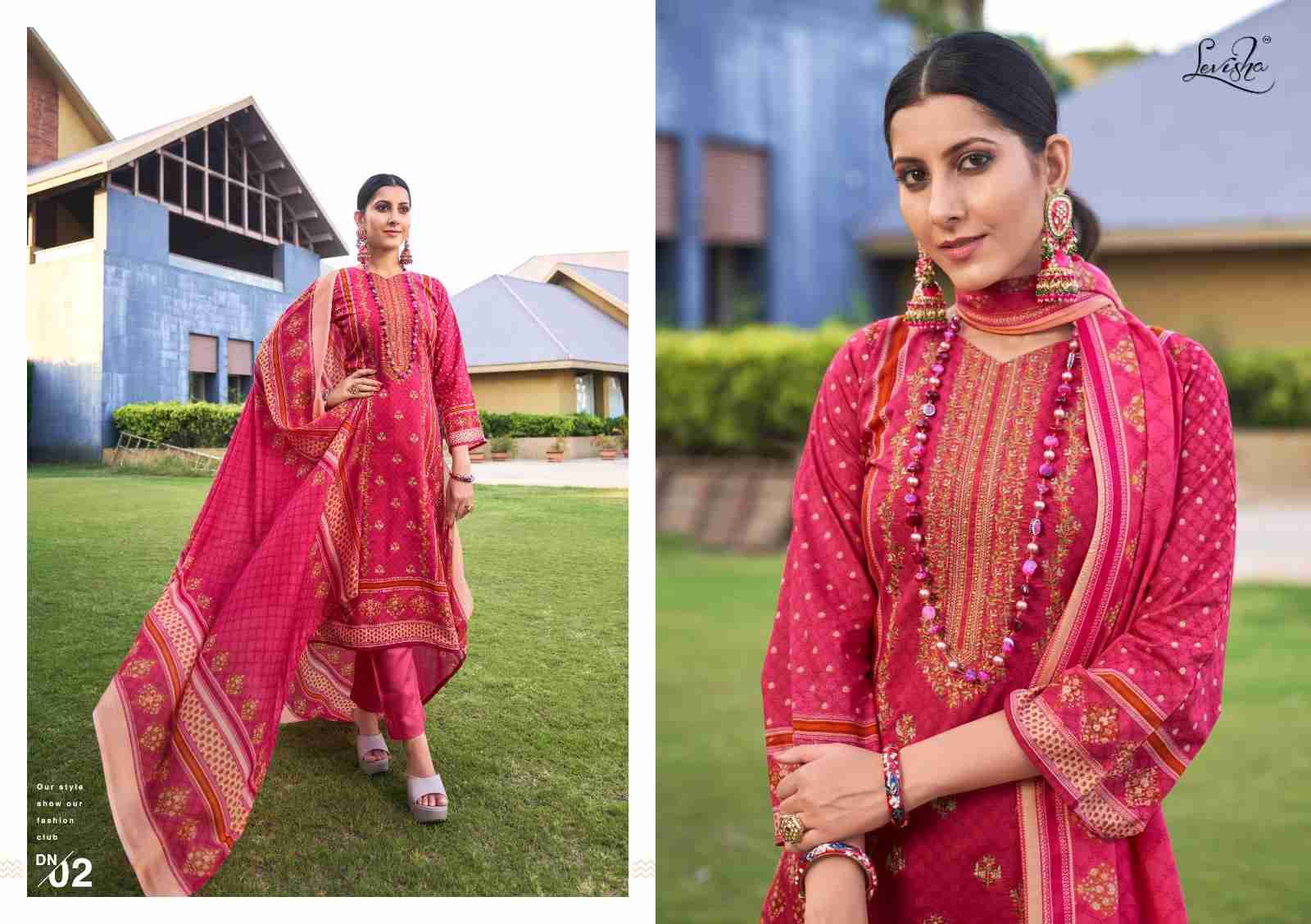 Jashn E Noor By Levisha 01 To 06 Series Festive Suits Beautiful Fancy Colorful Stylish Party Wear & Occasional Wear Cambric Cotton Print Dresses At Wholesale Price