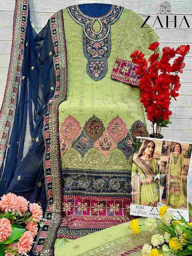 Zoya Vol -1 By Zaha 10263-A To 10263-D Series Beautiful Pakistani Suits Stylish Fancy Colorful Party Wear & Occasional Wear Faux Georgette With Embroidery Dresses At Wholesale Price