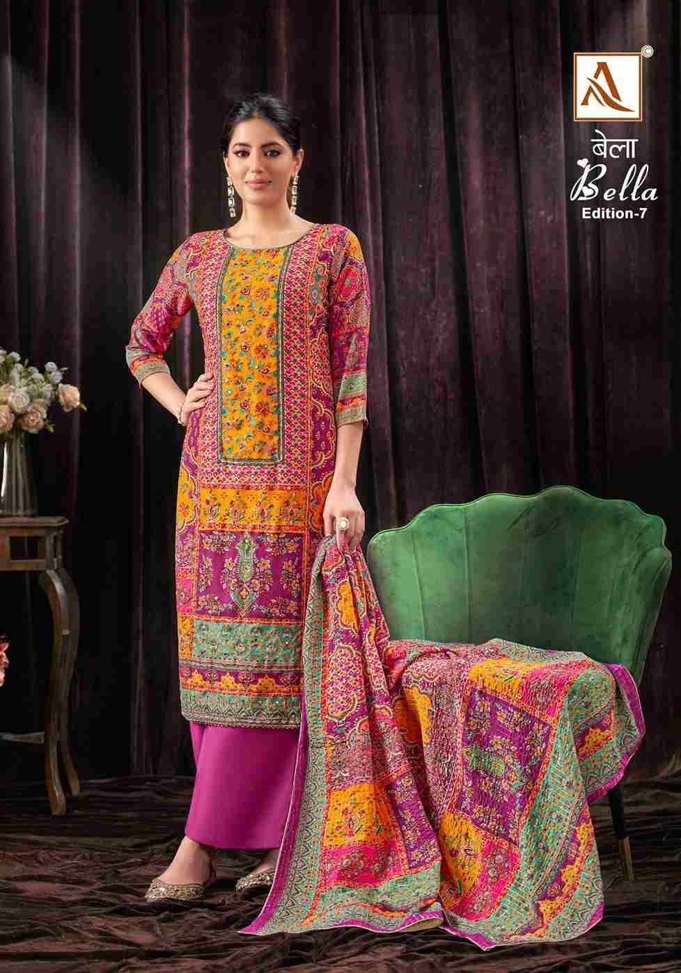 Bella Vol-7 By Alok Suit 1527-001 To 1527-006 Series Beautiful Festive Suits Stylish Fancy Colorful Casual Wear & Ethnic Wear Pure Muslin Print Dresses At Wholesale Price
