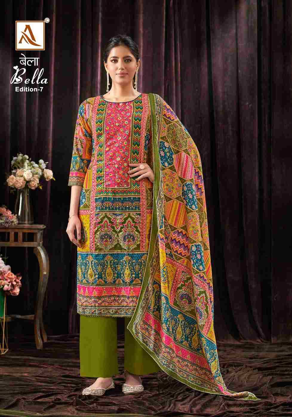 Bella Vol-7 By Alok Suit 1527-001 To 1527-006 Series Beautiful Festive Suits Stylish Fancy Colorful Casual Wear & Ethnic Wear Pure Muslin Print Dresses At Wholesale Price