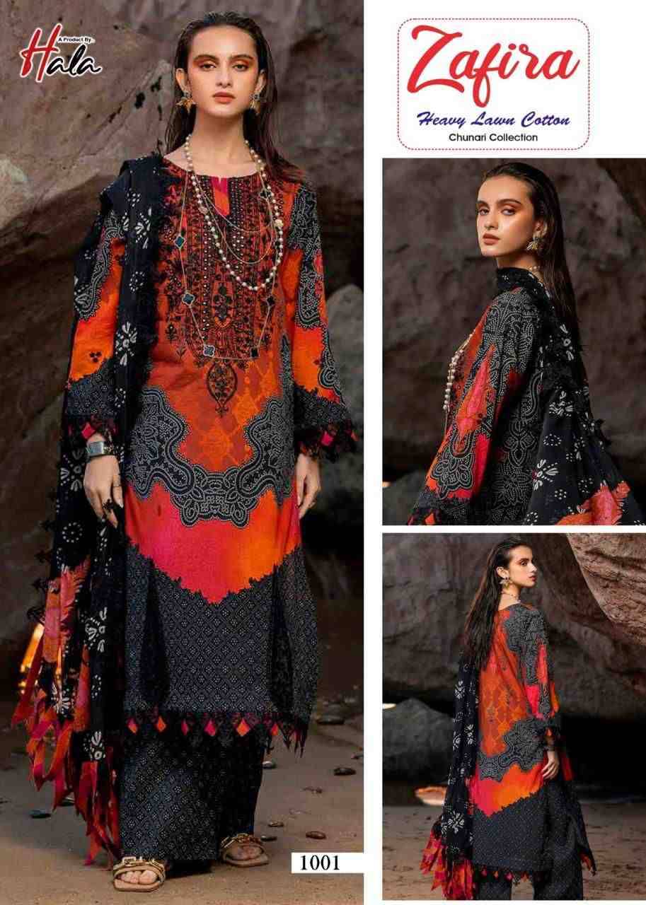 Zafira By Hala 1001 To 1004 Series Beautiful Festive Suits Stylish Fancy Colorful Casual Wear & Ethnic Wear Lawn Cotton Print Dresses At Wholesale Price