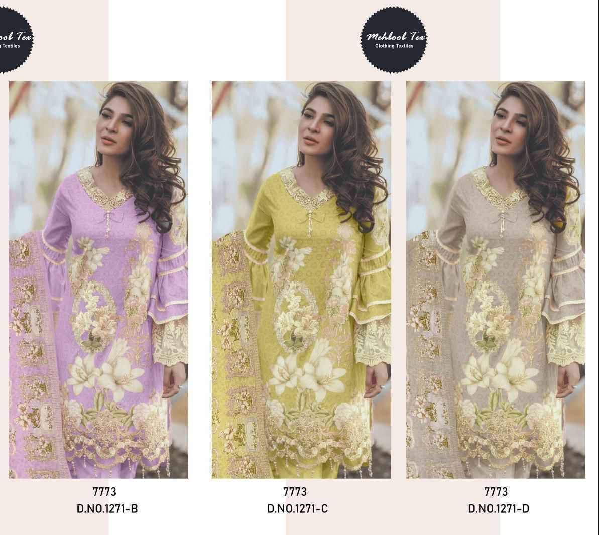 Mehboob Hit Design 1271 Colours By Mehboob Tex 1271-B To 1271-D Series Beautiful Winter Collection Pakistani Suits Stylish Fancy Colorful Casual Wear & Ethnic Wear Pure Cotton Print With Embroidery Dresses At Wholesale Price