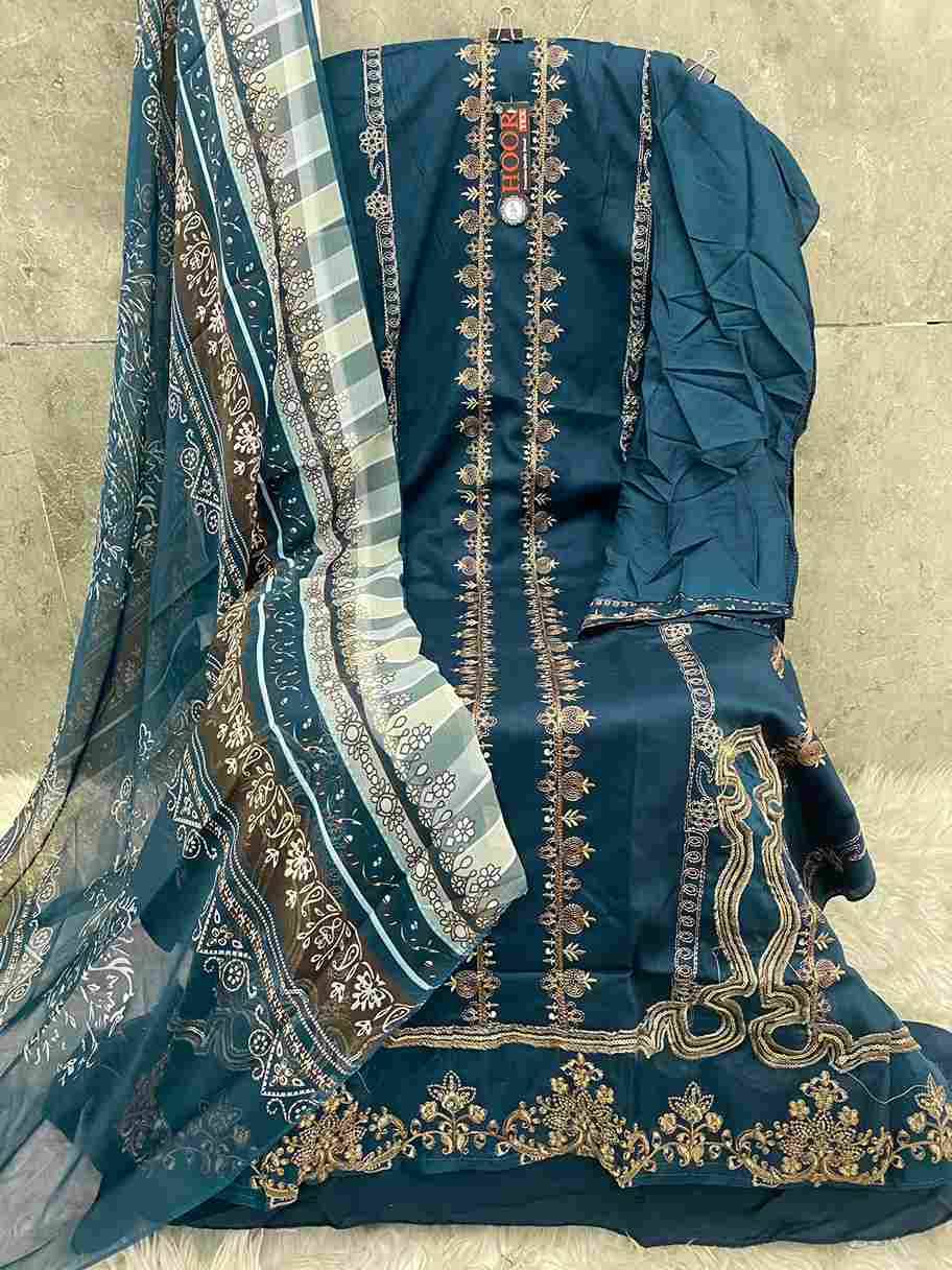 Hoor Tex Hit Design H-281 Colours By Hoor Tex H-281-A To H-281-D Series Designer Festive Pakistani Suits Collection Beautiful Stylish Fancy Colorful Party Wear & Occasional Wear Rayon With Embroidered Dresses At Wholesale Price