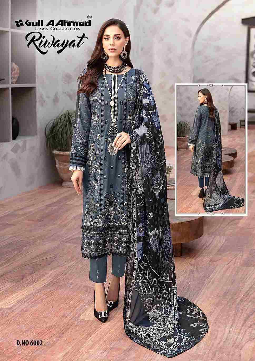 Riwayat Vol-6 By Gull Aahmed 6001 To 6006 Series Beautiful Festive Suits Stylish Fancy Colorful Casual Wear & Ethnic Wear Pure Lawn Embroidered Dresses At Wholesale Price