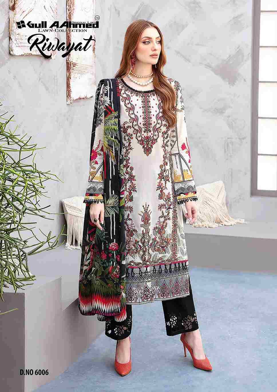 Riwayat Vol-6 By Gull Aahmed 6001 To 6006 Series Beautiful Festive Suits Stylish Fancy Colorful Casual Wear & Ethnic Wear Pure Lawn Embroidered Dresses At Wholesale Price